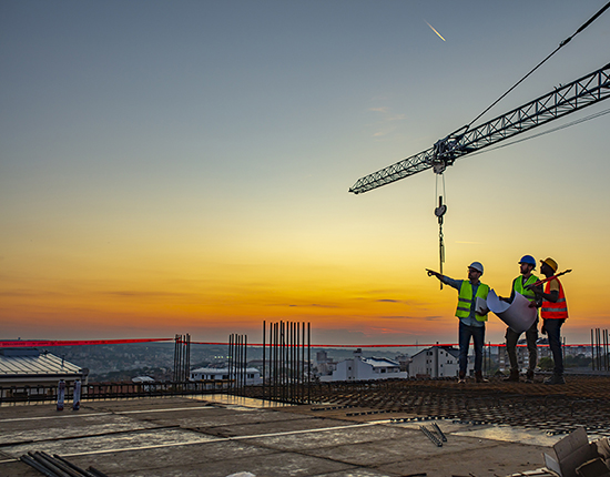 Workers on Construction Site
