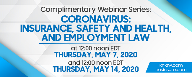 Banner for Coronavirus Insurance Webinar