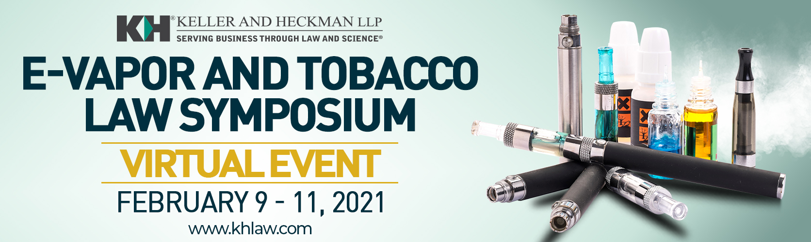 E-Vapor and Tobacco Law Symposium Banner Vape Materials