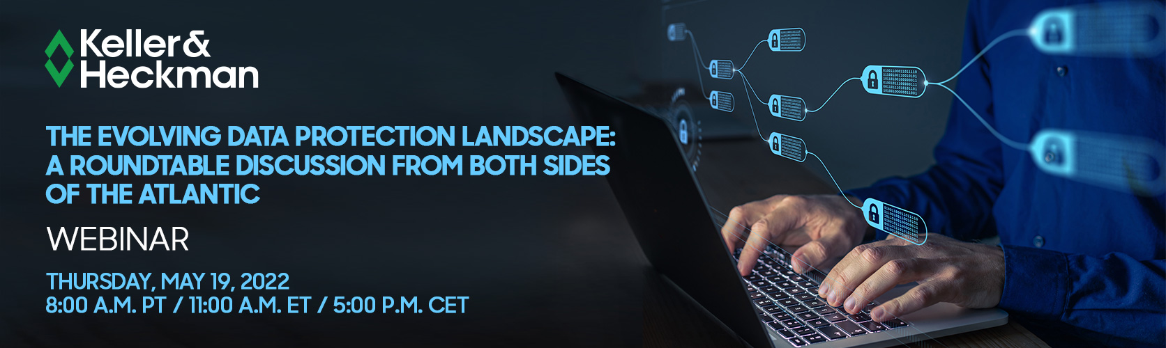Cyber security related imagery and text with information of time and date of webinar.