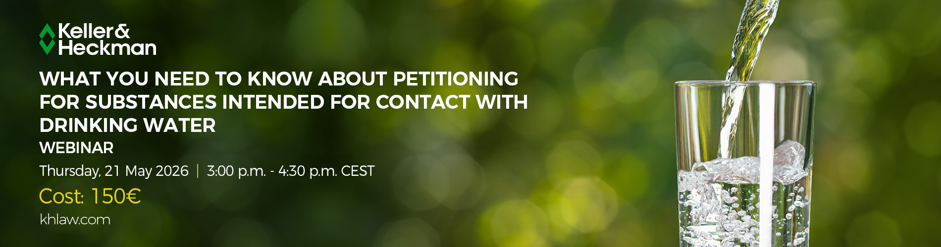 Banner advertising the upcoming webinar about substances in contact with drinking water