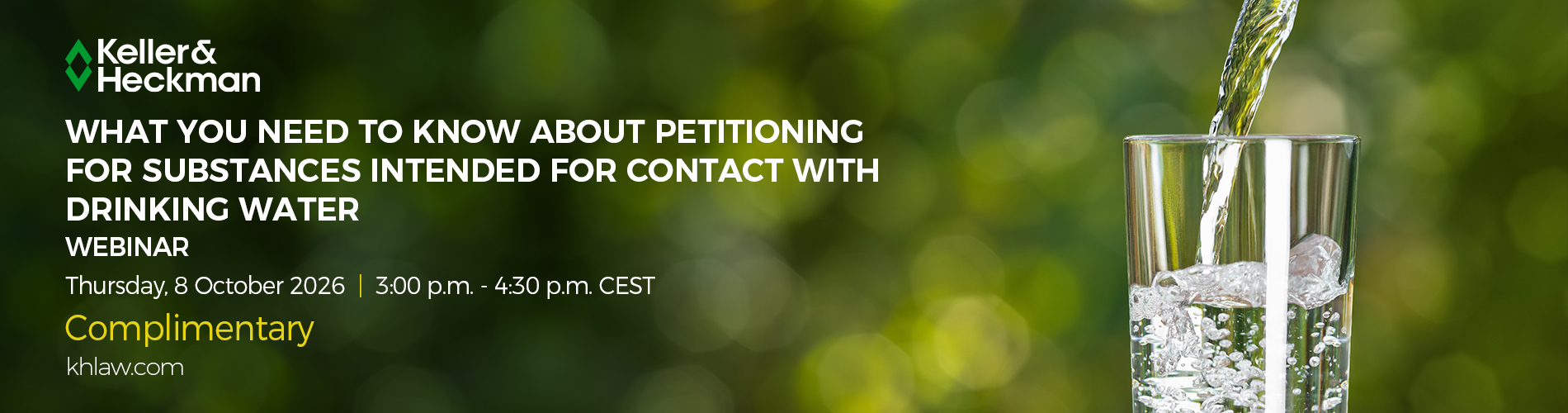 Webinar banner image for  What You Need to Know About Petitioning for Substances Intended for Contact with Drinking Water