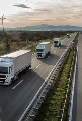 Trucks on a Highway