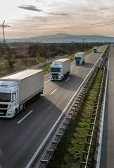 Events_Transportation Trucks on a Highway