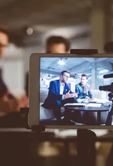 Filming an advertisement