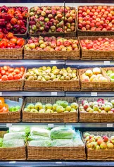Produce in grocery store