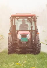 Tractor in field
